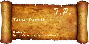 Tatay Patrik névjegykártya